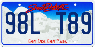 SD license plate 98LT89