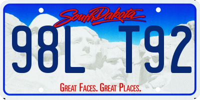 SD license plate 98LT92