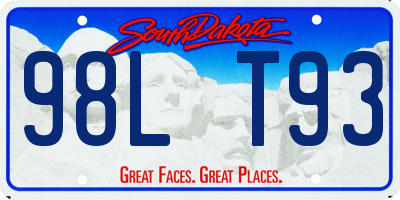 SD license plate 98LT93