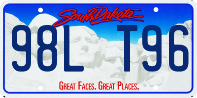 SD license plate 98LT96