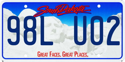 SD license plate 98LU02