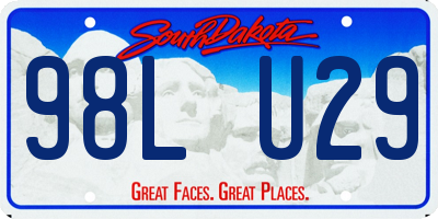SD license plate 98LU29