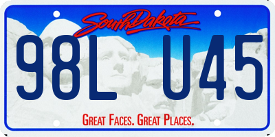 SD license plate 98LU45
