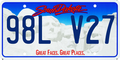 SD license plate 98LV27