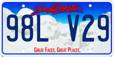 SD license plate 98LV29