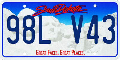 SD license plate 98LV43