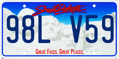 SD license plate 98LV59