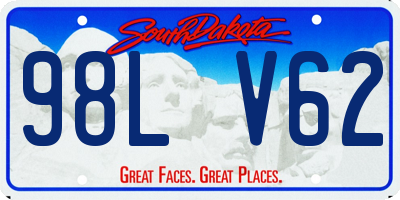 SD license plate 98LV62