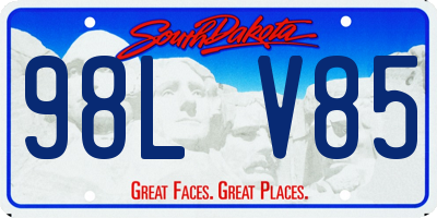 SD license plate 98LV85