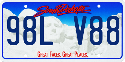 SD license plate 98LV88