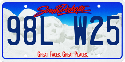 SD license plate 98LW25