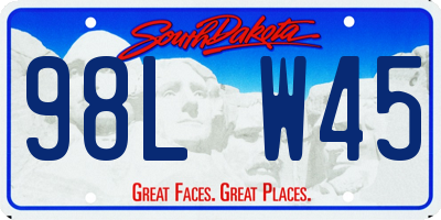 SD license plate 98LW45