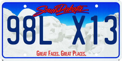SD license plate 98LX13