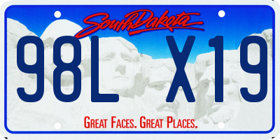 SD license plate 98LX19