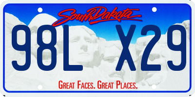 SD license plate 98LX29