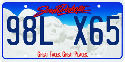 SD license plate 98LX65