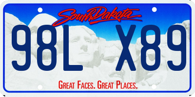 SD license plate 98LX89