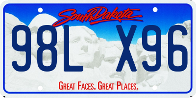 SD license plate 98LX96