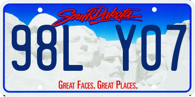 SD license plate 98LY07