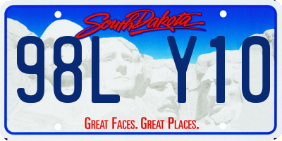 SD license plate 98LY10