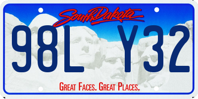 SD license plate 98LY32