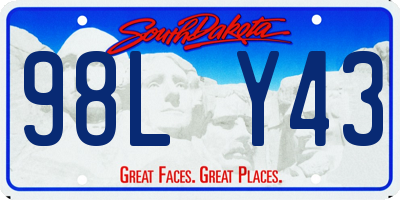 SD license plate 98LY43