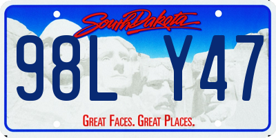 SD license plate 98LY47