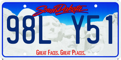 SD license plate 98LY51
