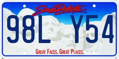 SD license plate 98LY54