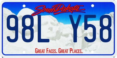 SD license plate 98LY58