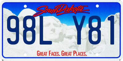 SD license plate 98LY81