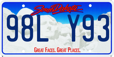 SD license plate 98LY93