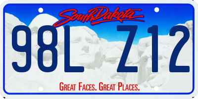 SD license plate 98LZ12