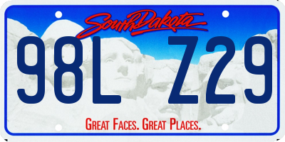 SD license plate 98LZ29
