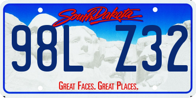 SD license plate 98LZ32
