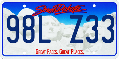 SD license plate 98LZ33