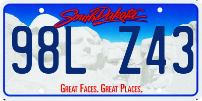 SD license plate 98LZ43