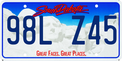 SD license plate 98LZ45