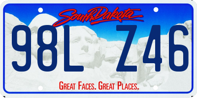 SD license plate 98LZ46