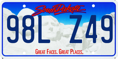 SD license plate 98LZ49