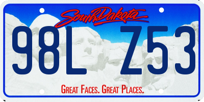 SD license plate 98LZ53