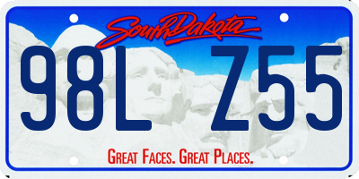 SD license plate 98LZ55