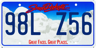 SD license plate 98LZ56