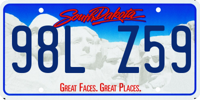 SD license plate 98LZ59