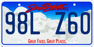 SD license plate 98LZ60