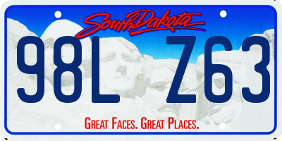 SD license plate 98LZ63