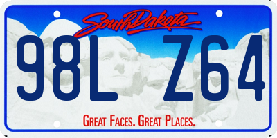 SD license plate 98LZ64