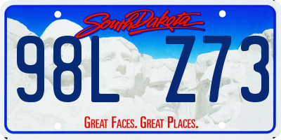 SD license plate 98LZ73
