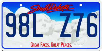 SD license plate 98LZ76