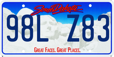 SD license plate 98LZ83